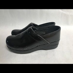 Dansko black patent clogs size 37